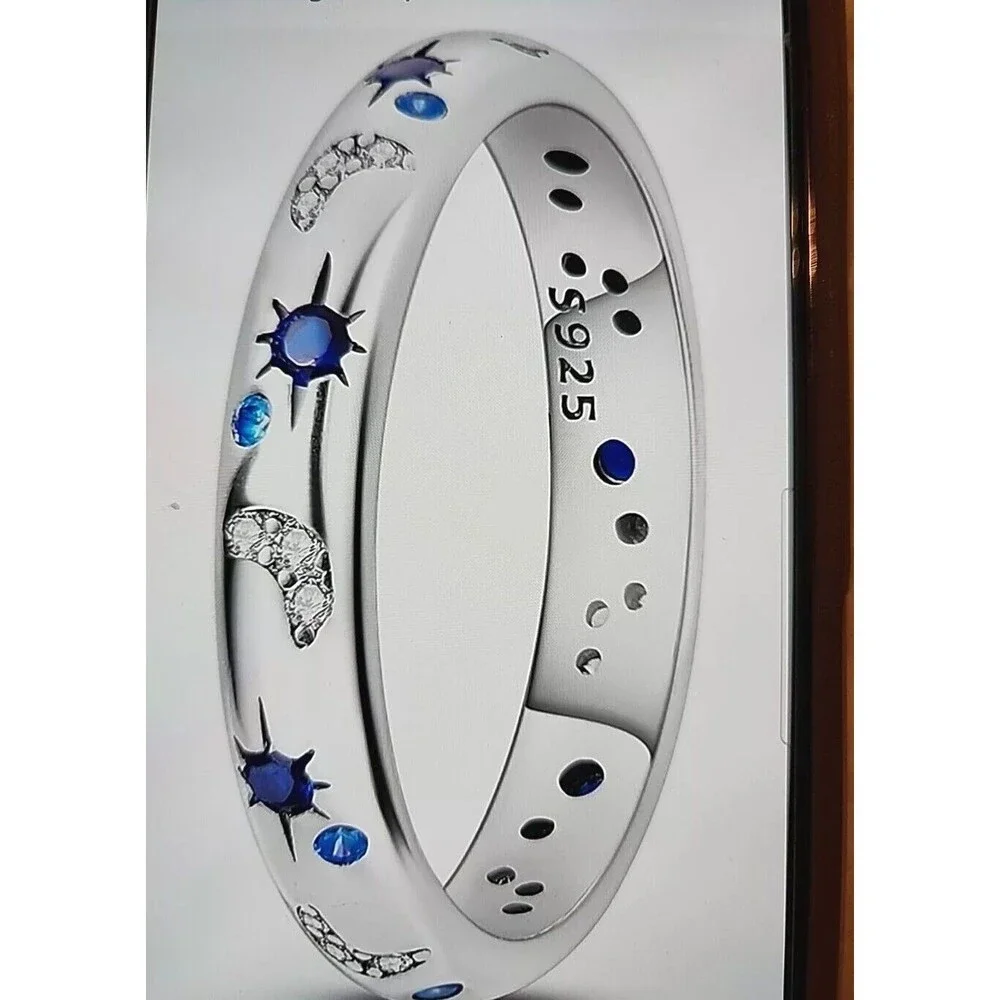 Sterling Silver Ring Women Stackable Eternity Cute For Teen Girls Size 6 Only
